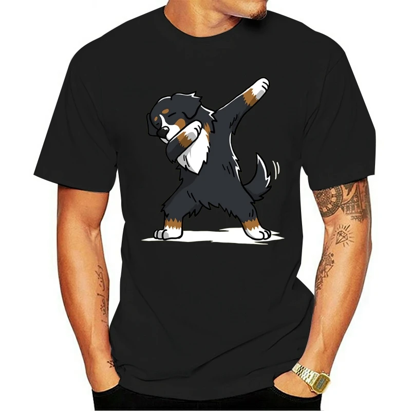 2021 Модные мужские футболки с надписью YellowMens Crazy Funny Dabbing Bernese Mountain Dog одежда принтом