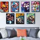 картина на холсте аниме плакаты декор на стену картины для интерьера  Постер классический из японского аниме рассекающий демонов, печатные картины и принты для гостиной, украшение для дома, настенное художественное