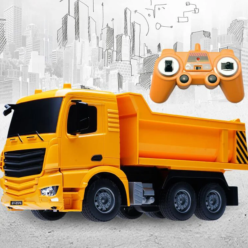 Интересная модель радиоуправляемого инженерного грузовика 2 4 г супермощный