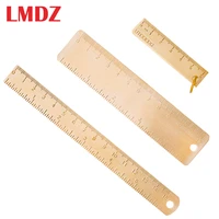 lmdz brass ruler mini copper ruler retro bookmark ruler edc ruler scale double scale multi function 6cm 12cm 15cm measure tools