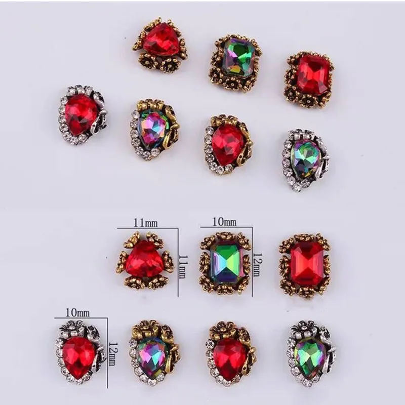 

100pcs/lot Alloy Nail Rhinestone Art Design Charm Crystal Decorations Nail Supplies Accessories Charm Decoration&Rhinestone#10g