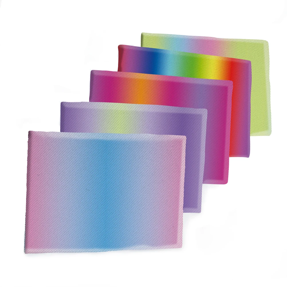 Саржевая ткань с радужным градиентом Полиэстеровая хлопчатобумажная принтом