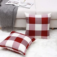 wzh simple style classical lattice pattern cushion cover square pillow case home decor for sofa bed car throw pillow 45cmx45cm