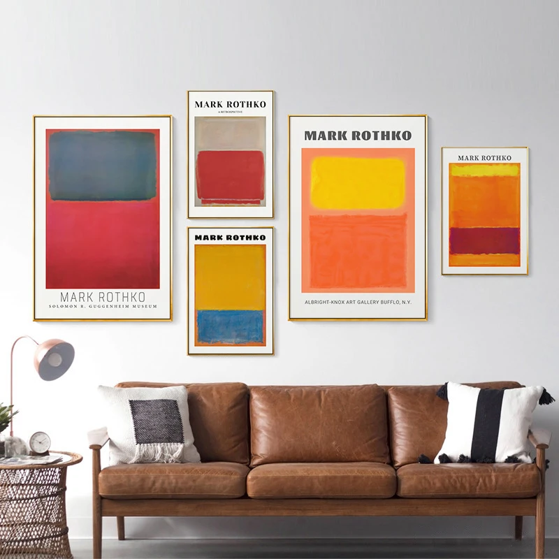 

Mark Rothko Abstract Color Canvas Art Posters and Print Scandinavian Canvas Painting Wall Art Picture For Living Room Home Decor
