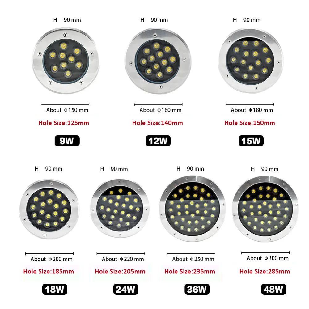 IP68 светодиодный водонепроницаемый подземный светильник утопленный садовый