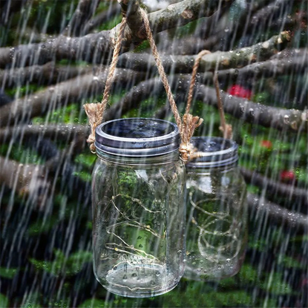 Светильник на солнечной батарее уличная лампа с крышкой Мейсона 20