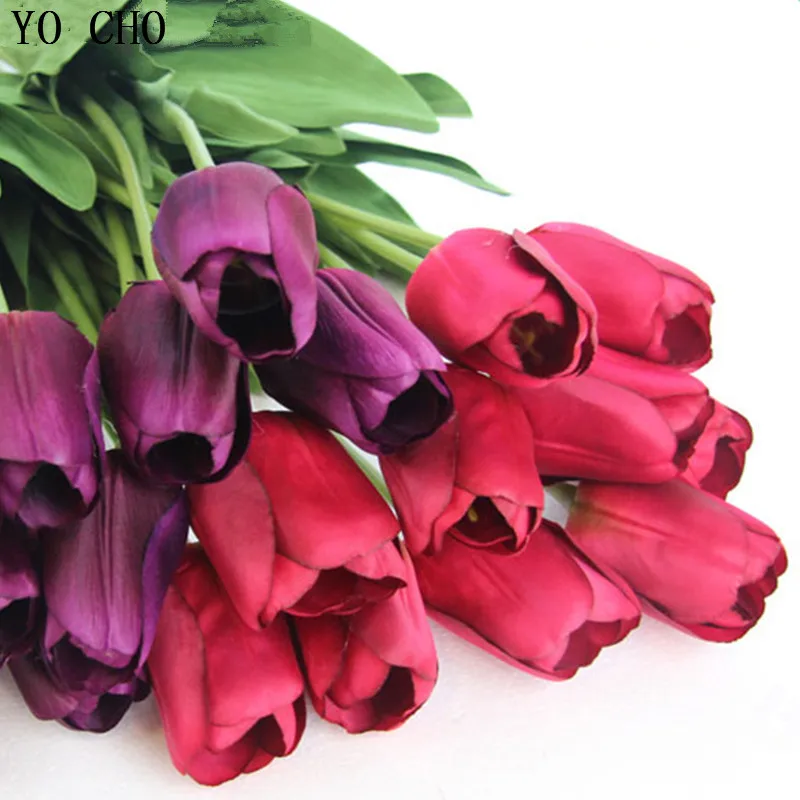 Прямая поставка 10 шт./Лот тканевые цветы тюльпанов искусственные шелковые для