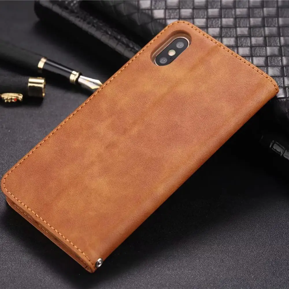 Винтажный флип-чехол для iPhone XS MAX 6 5 XR 6S Plus 7 8 X 10 чехол-кошелек из искусственной