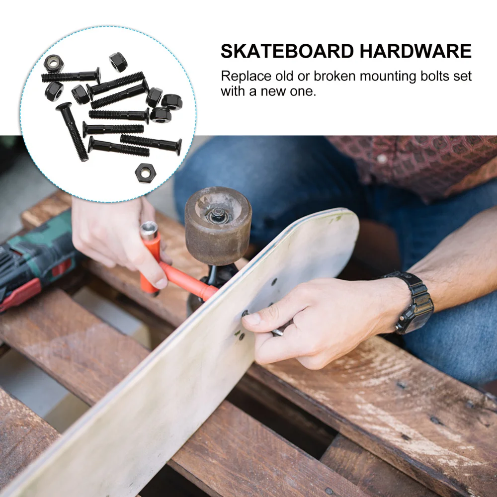 

40 Sets Skateboard Mounting Hardwares Screws Bolts Skateboard Accessories