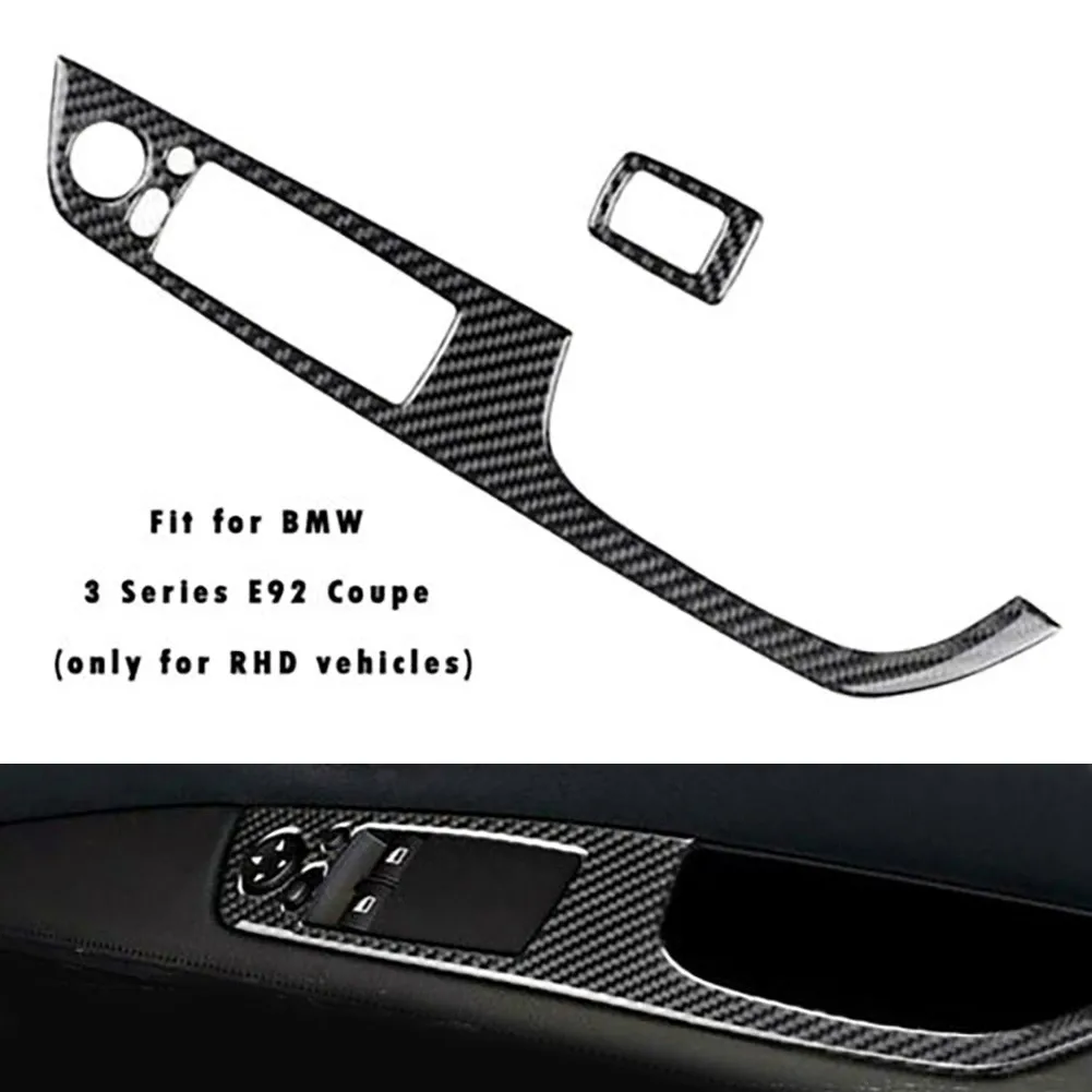 

Black Switch Cover Trim 2Pcs / Set 40.5cm Easy To Use For BMW 3 Series E92