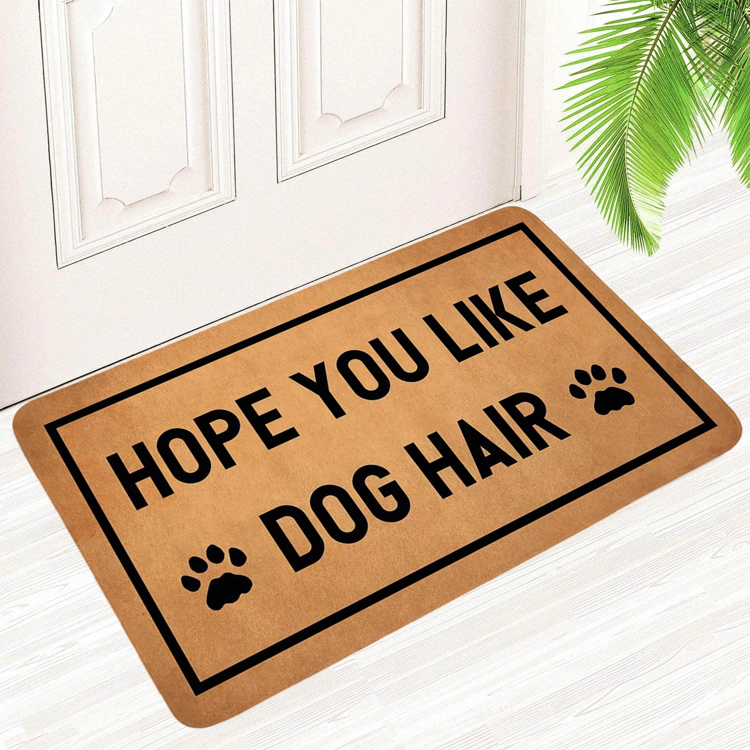 DoubleJun смешной коврик спрашивайте не для кого собака лает лай вас входа напольный