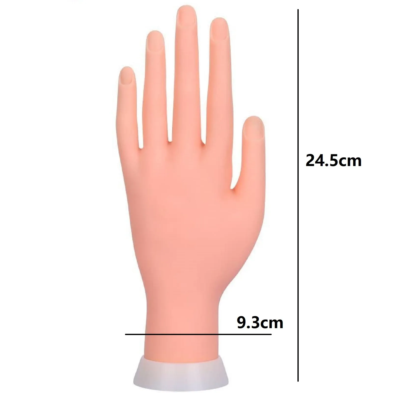 

Flexible Removable Soft Plastic Template For Nail Manicure Training Fingerss Humanoid doll hand part Funny Novelty toy