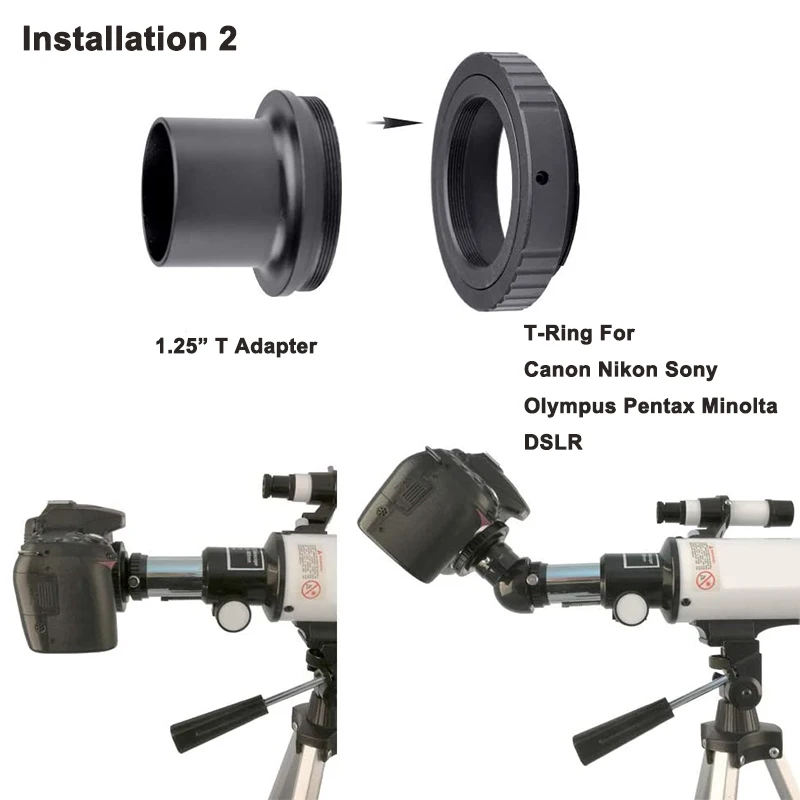 Адаптер для телескопа StarDikor T-Ring + 1 25 &quotадаптер крепления удлинительная трубка