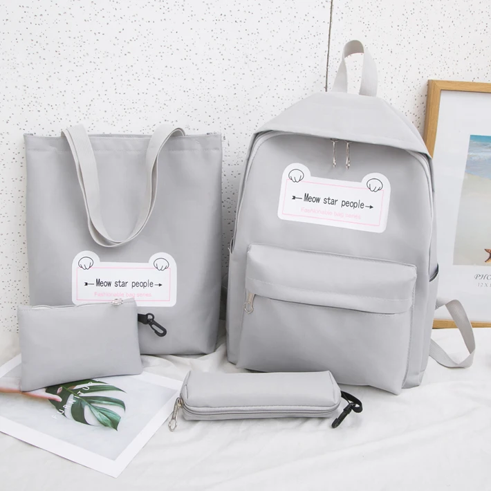 Хит продаж 4 шт./компл. детская школьная сумка студенческие рюкзаки для