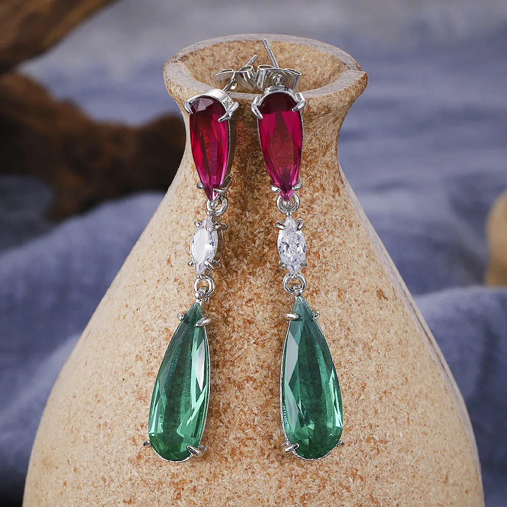 Elegant European & American Long Water Drop Earrings for Women - Simple, Stylish Jewelry image 3