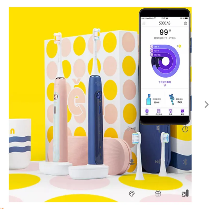 

YoupinX5 Sonic Electric Toothbrush Upgraded Adult Waterproof Ultrasonic automatic Toothbrush USB Rechargeable