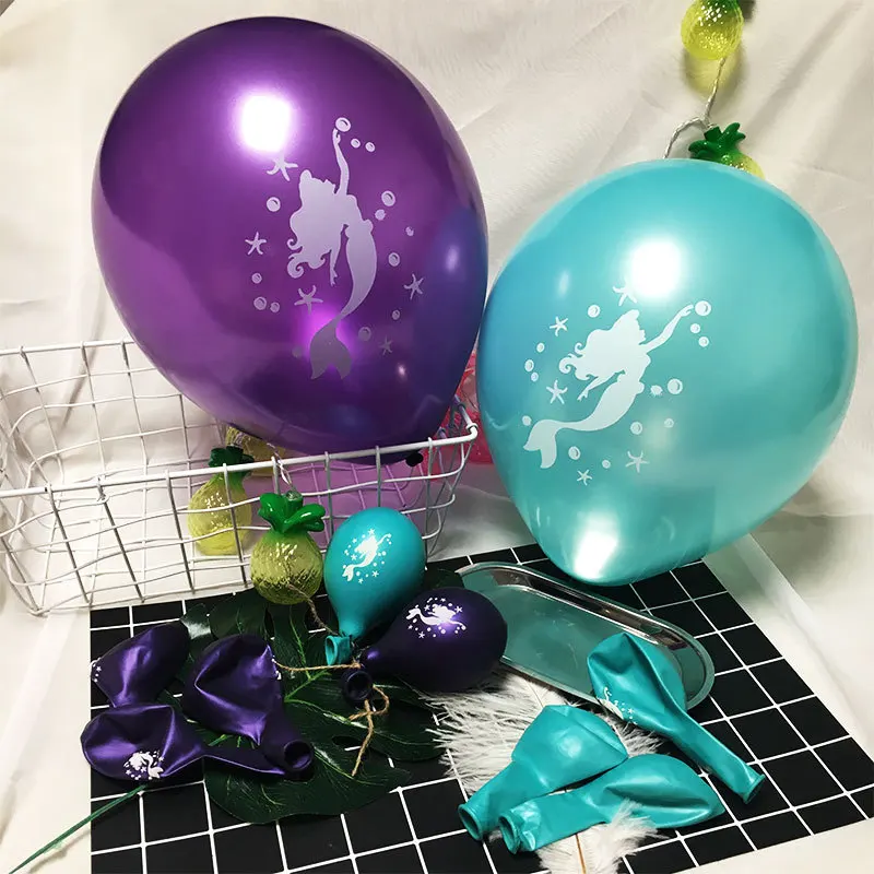 

15Pcs Unicorn Birthday Mermaid Party Balloon 12 Inch Transparent Latex Gold Confetti Balloons for Baby Shower Decorations Globos
