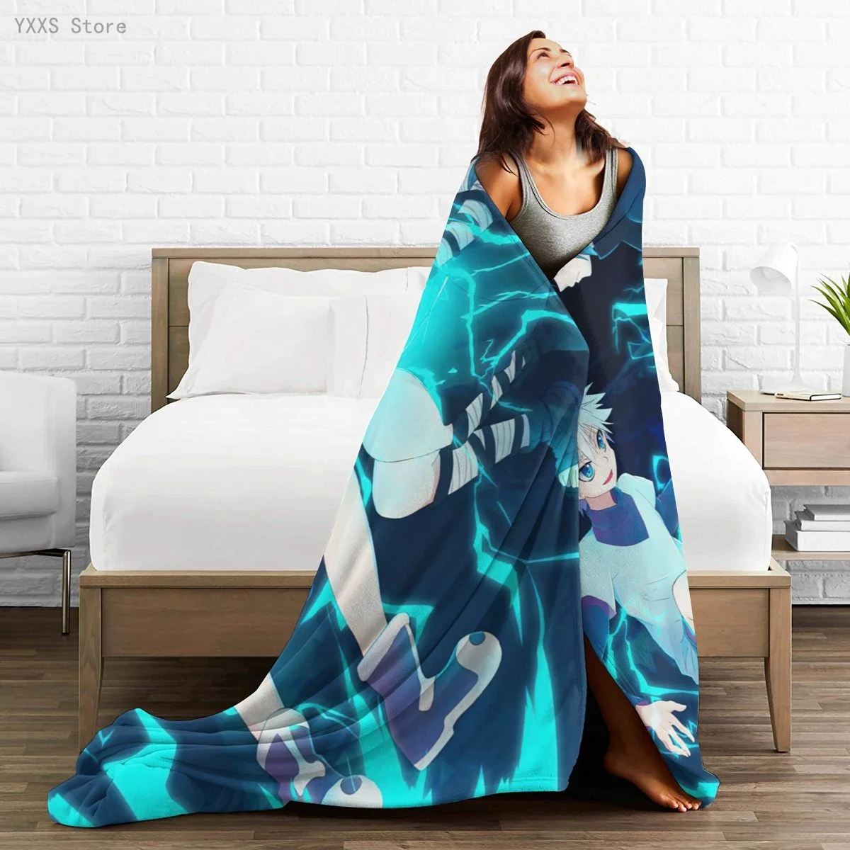 

Hunter x Hunter 3D Cartoon Sherpa Blanket Warm Super Soft Flannel Office Nap Bedspread Sofa Bedding Plush Quilt Plaids 292607143