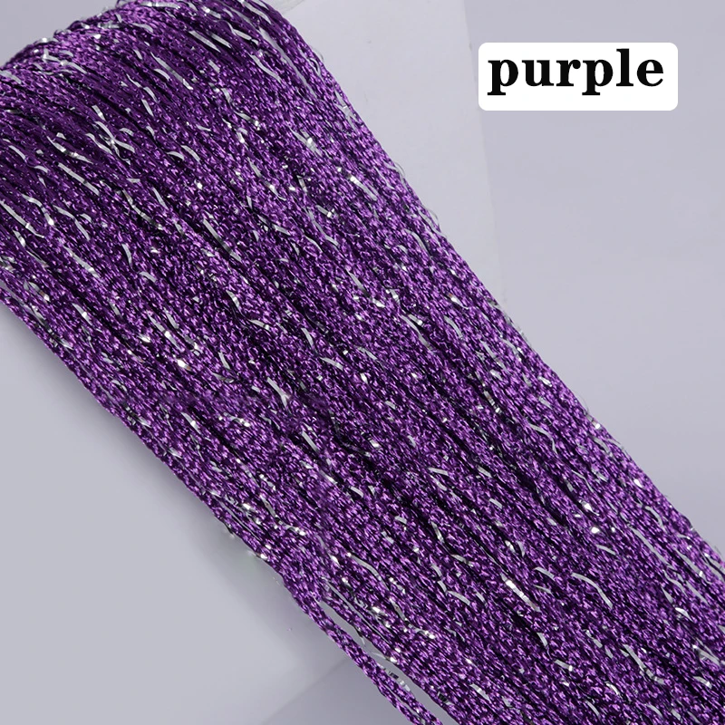 purple 100 см X 200 см блестящая занавеска на дверь Серебряная лента блестящая кисточка блестящая линия занавески балдахин для окна комнаты украшение дома - Цвет: purple