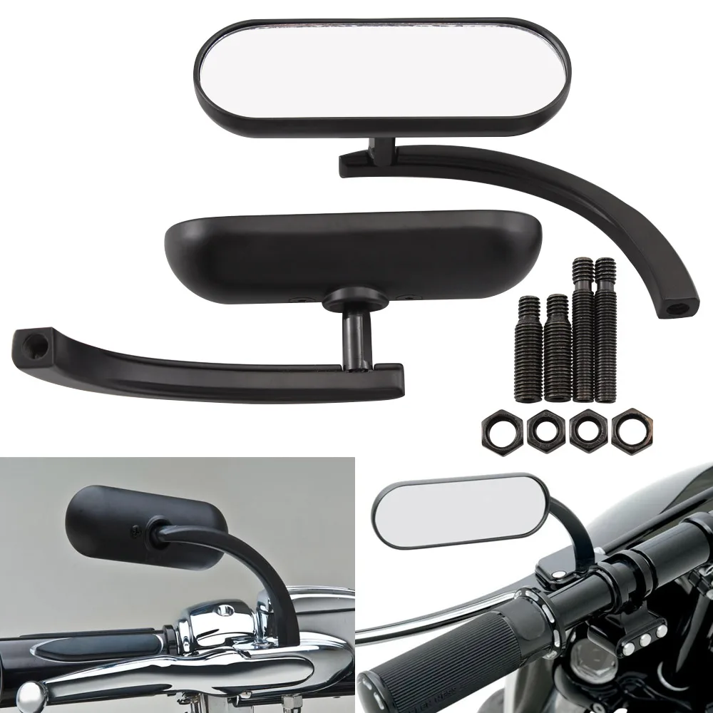 

Universal Motorcycle Pair Mini Oval Side Mirrors For Harley-Davidson Dyna Electra Glide Fatboy Road King Softail Heritage
