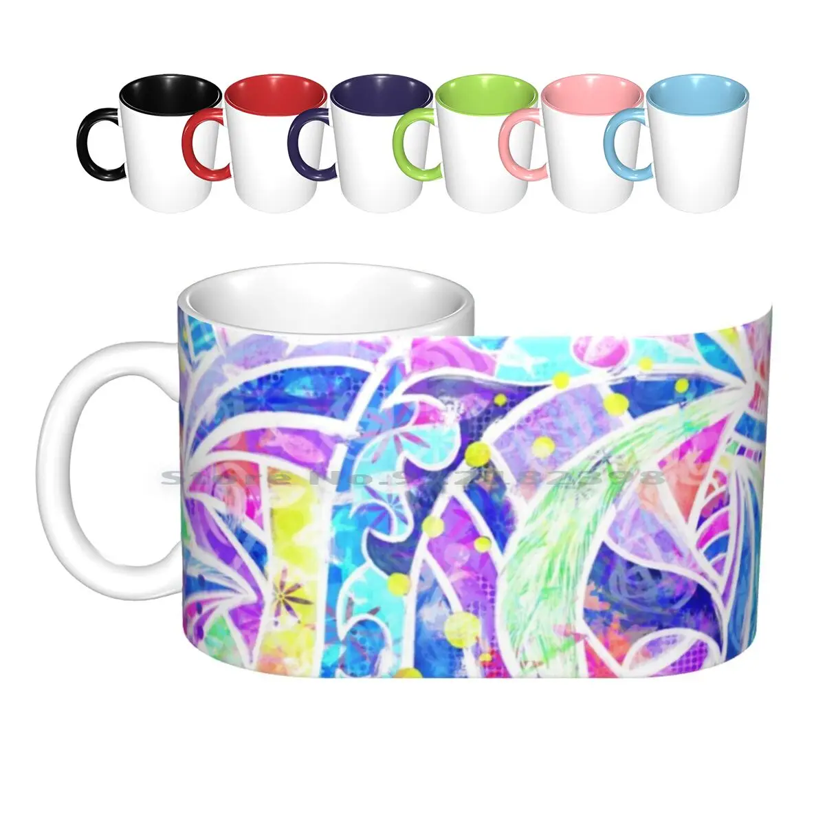 

80’s Graffiti Waves Ceramic Mugs Coffee Cups Milk Tea Mug Surf Surfing Beach Beach Fashion Beach Life Surfer Summer Summer