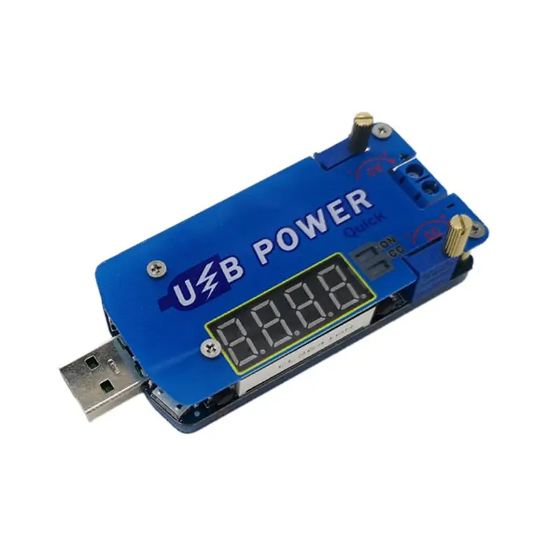 С spoof 15W USB Регулируемый понижающий источник питания 1-30V Быстрая зарядка обманка