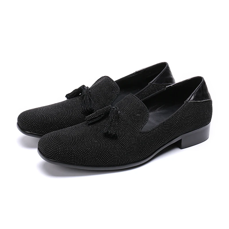 CH.KWOK Luxury Italian Genuine Leather Men falt Fringe Oxford Shoes Golden highlight Men's Dress office fashion shoes |