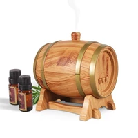 350ml air humidifier smart app wood grain wine barrel aroma diffuser electric essential oil bluetooth speaker diffusor for home
