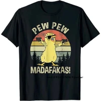 pew pew madafakas funny t shirts for men vintage retro print cartoon new tshirt pure cotton fashion brand camisa drop shipping