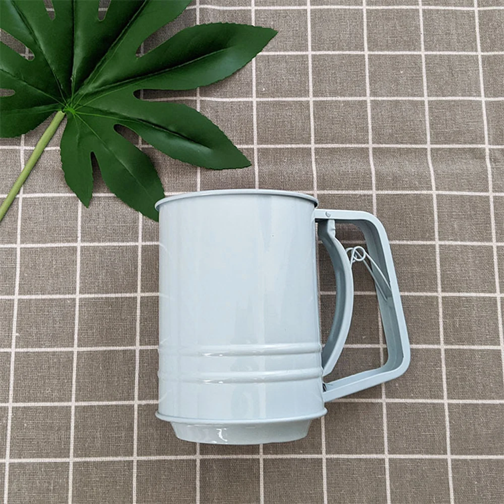 Новый ручной шейкер для муки сетчатый сито из нержавеющей стали чаша порошковой