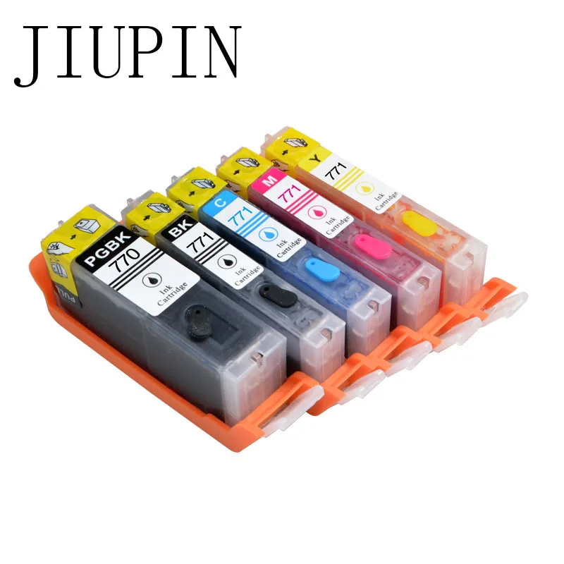 5 шт. Заполняемые картриджи для canon MG5770 MG6870 TS5070 TS6070 TS8070 с чипом ARC 770 PGI770|Чернильные