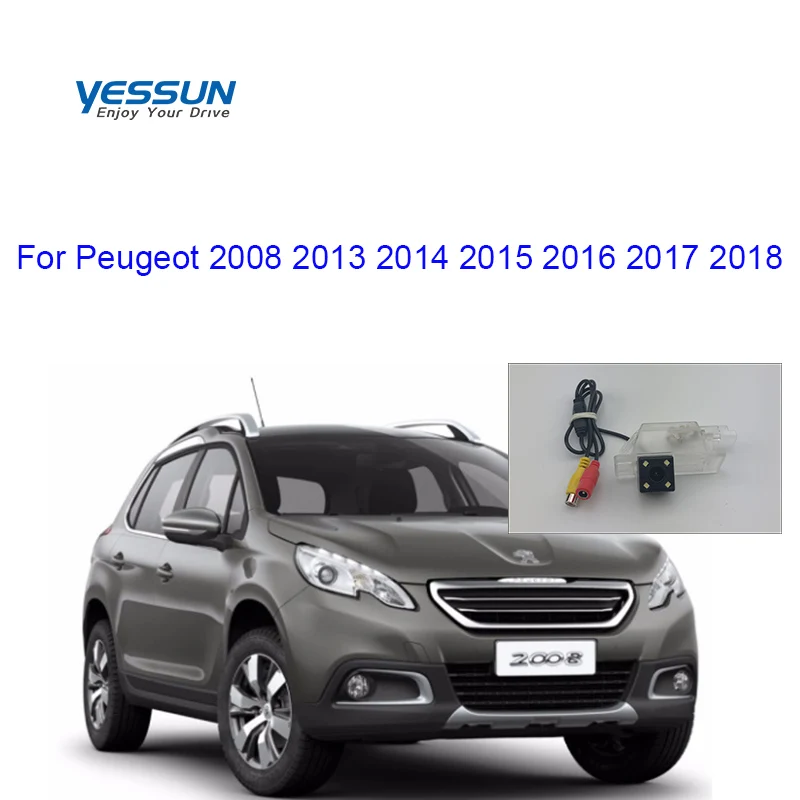Камера заднего вида Yessun fisheye для Peugeot 2008, 2013, 2014, 2015, 2016, 2017, 2018