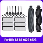 HEPA фильтр, боковая щетка первичный фильтр для chuwi ilife A6 A8 x620 x623 Запчасти для робота-пылесоса запасная часть основной щетки