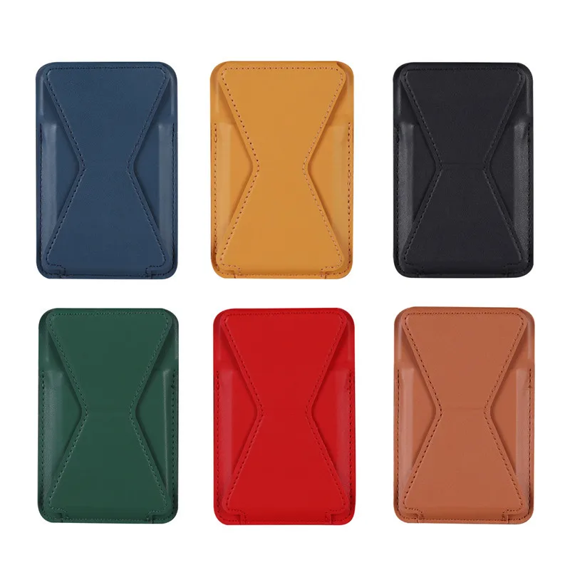 For iPhone Magsafe Magnetic Card Slots Holder Macsafe Case 12 Pro Max Mini Mag safe Cover Magnet Leather Wallet Stand | Мобильные