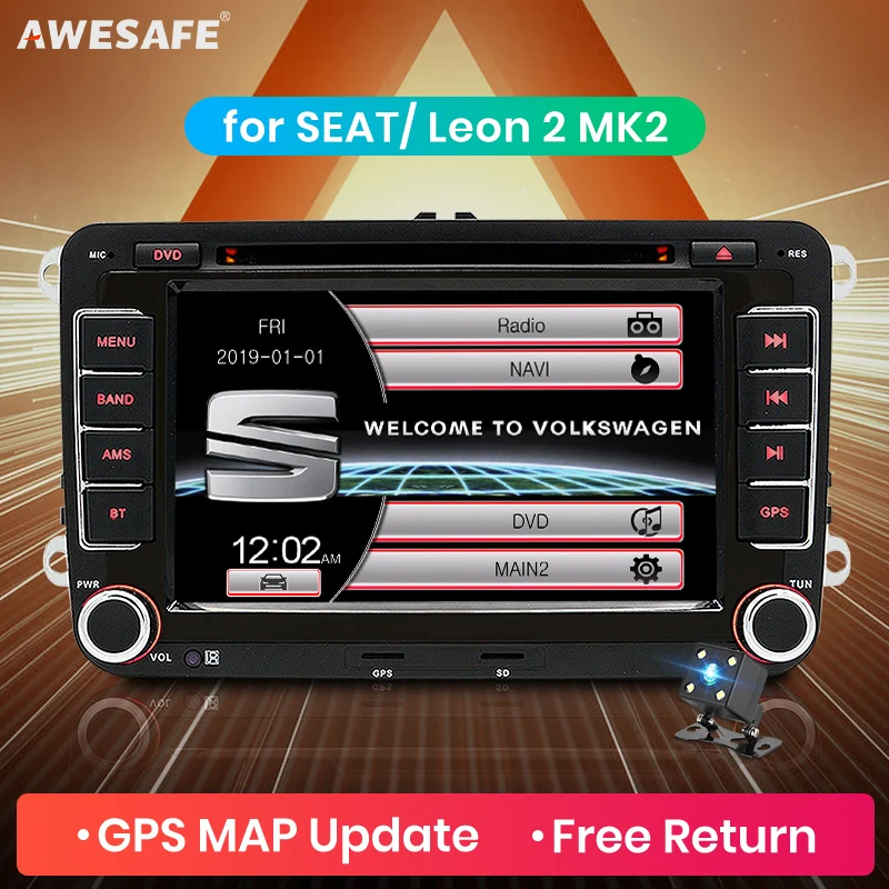 Awesafe 2 DIN 7 дюймов dvd-плеер Радио для сиденья/Altea/Леон/OCTAVIA III/IBIZA /Altea XL в тире автомобиля Радио навигатор GPS карты