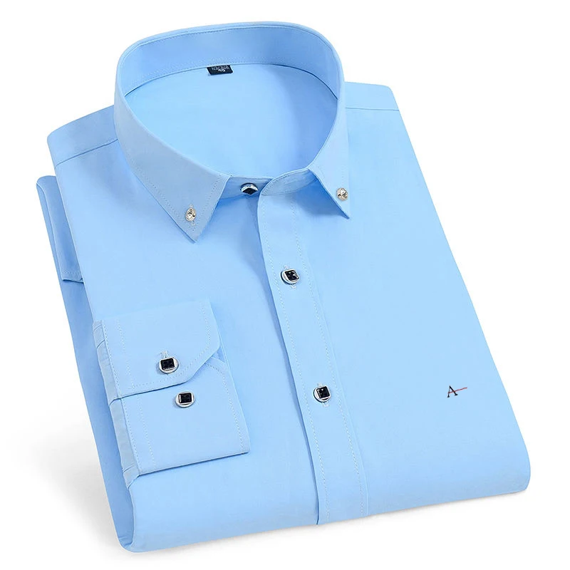 2020 Aramy CAMISA Shirts Cotton Smart Casual Long Sleeve Solid Shirt Slim Male Social Business Formal Shirt Tops Brand Soft Cozy
