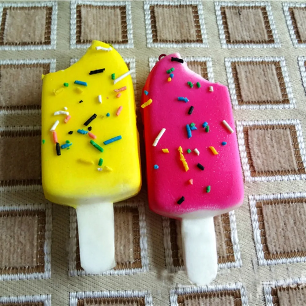 

New Candy Colors Soft Bread Scented Key Chain Fashion Key Chains Squishy Sprinkles Popsicle Phone Straps Key Chains