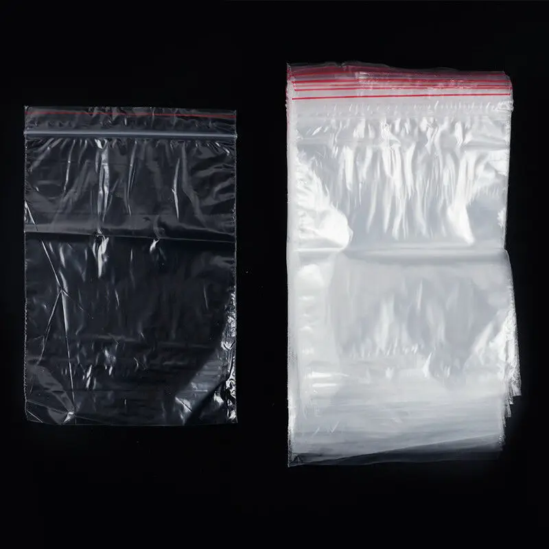 100 шт многоразовая застежка сумки самозапечатывающийся пластиковая