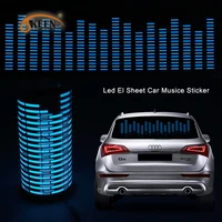 90x25cm 45x11cm car rgb led music rhythm flash light sound activated sensor equalizer rear windshield sticker styling neon lamp