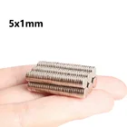 Магнит кольцевой суперсильный N35, редкоземельный постоянный круглый, магнит Неодим-железо-Бор 5 мм X 1 мм