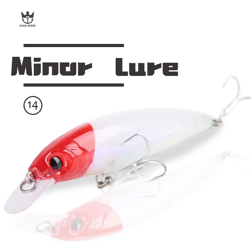 

Fishing Lures Large Hard Bait Minnow with Treble Hook Life-Like Swimbait Crankbait Floating Lure for Bass Trout Walleye Redfish