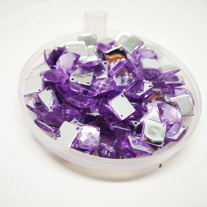 8mm MIX Color Square Resin sew-on Rhinestone Applique Flatback Nail Crystal Stone Hotfix Strass Diamond for Crafts | Дом и сад