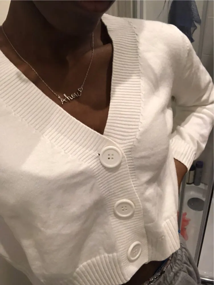2019 весенний вязаный белый черный кардиган женский на пуговицах с v-образным