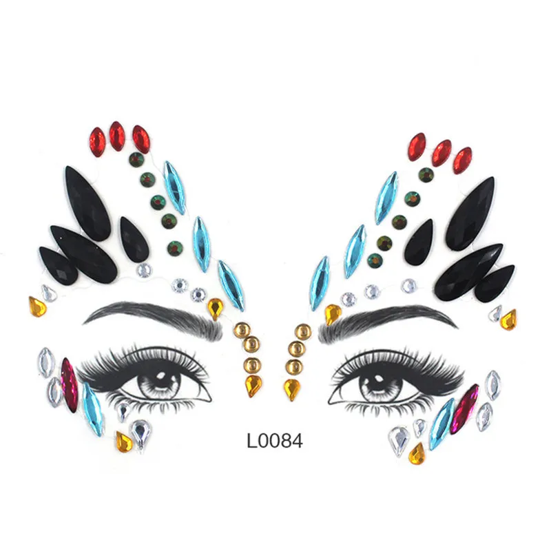 Кристалл лицо наклейка s для женщин Свадьба День рождения Маскарад Diy Ювелирные