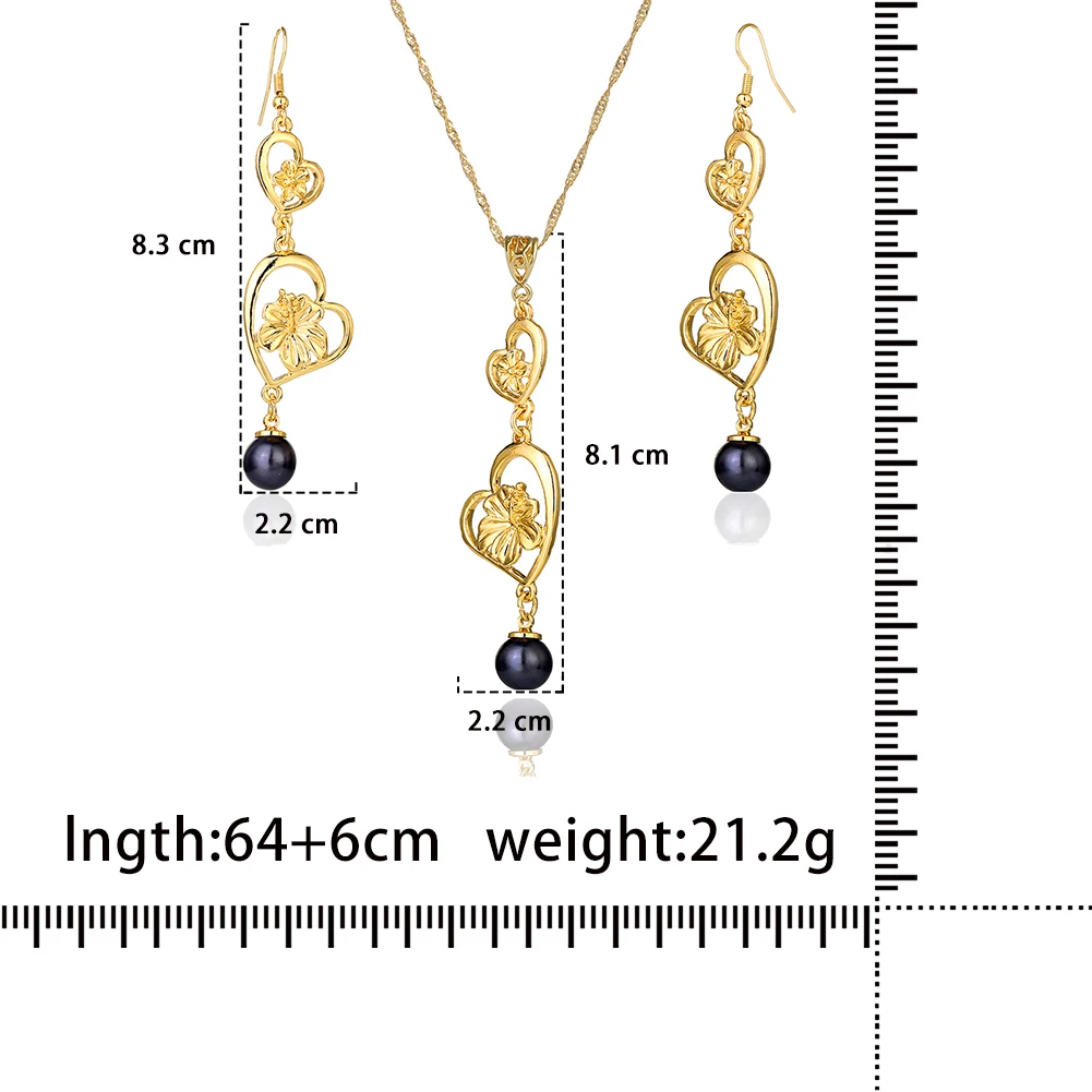 

Cring Coco Long Drop Earrings Set Trendy High Quality Double Heart Pendant Necklace Jewelry Sets Valentines Day Gift for Women