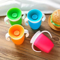 high quality baby cups can be rotated baby learning cup drinking leak proof child cup water bottle new kawaii cups