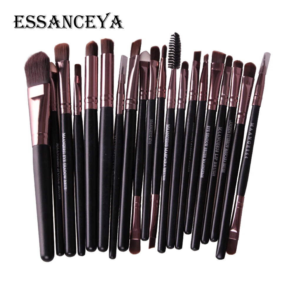 20HK Essanceya Pro 20/22 шт. кисти для макияжа косметическая пудра Румяна Тени для век подводка для глаз Красота Макияж Кисти Инструменты для макияжа бровей - Handle Color: 20HK