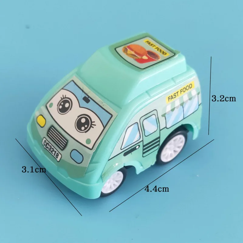 6 шт./компл. Мультяшные тяговые автомобили пластиковые горячие колеса трактор