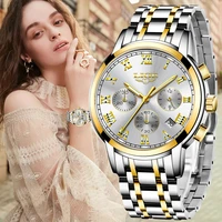 lige 2021new gold watch women watches ladies creative steel womens bracelet watches female waterproof clock relogio feminino