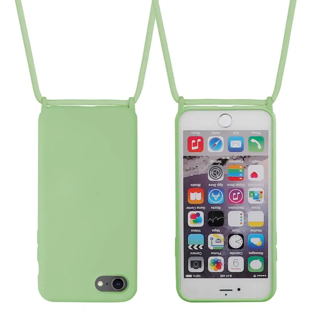 For iPhone 11 Pro Max Case Necklace Lanyard Shoulder Strap Cord Soft Phone Cover for XR XS X 7 8 6 6S PLUS SE 2020 | Мобильные
